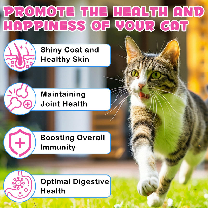 Frovetani Skin and Coat Supplement for Cats, Collagen for Dogs, Liquid Collagen Boost for Cats, Itch Relief for Cats with Allergies, with Biotin, Support Joints, Skin, Bone & Immune System 4fl.oz 2 Packs - PawsPlanet Australia