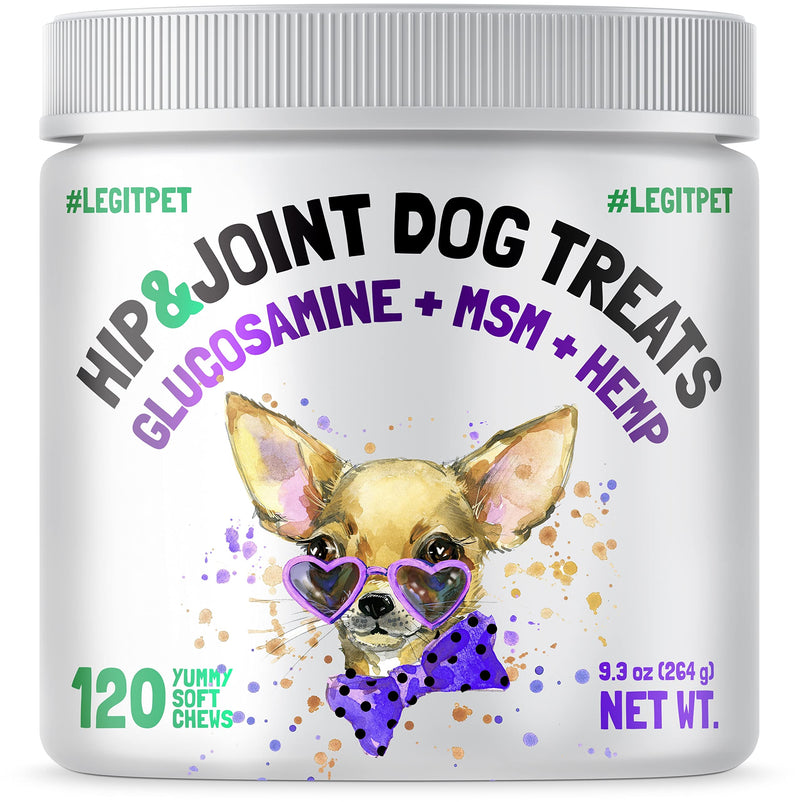 Wild Alaskan Salmon Oil for Dogs & Cats 32 oz and Hemp Hip & Joint Supplement for Dogs 120 Soft Chews