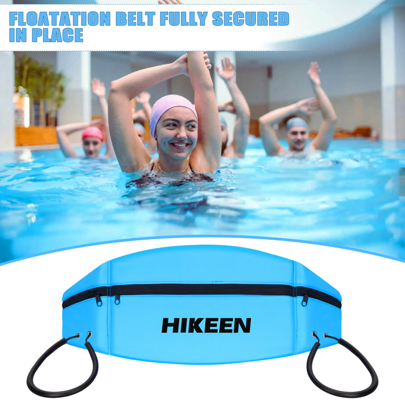 Hikeen Swim Belt for Adults/Kids,Water Aerobics Equipment with Fixing Straps and Zipped Pocket,Adults Pool Exercise Equipment for Pool Exercises and Workouts Blue Regular Size - BeesActive Australia