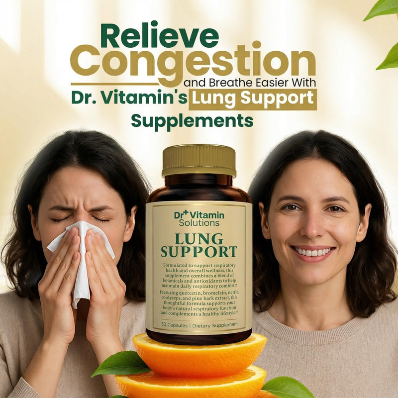 Lung Detox for Smokers, Mullein Leaf Extract, 10-in-1 Cleanse for Lungs | Respiratory Support for Breathing and Lung Health, Vitamin C, Butterbur, Quercetin - Non-GMO, Made in USA, 30 Vegan Capsules