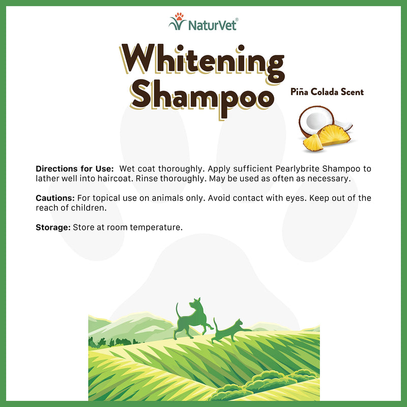 NaturVet Whitening Shampoo with Colloidal Oatmeal for Dogs & Cats 12 oz - PawsPlanet Australia
