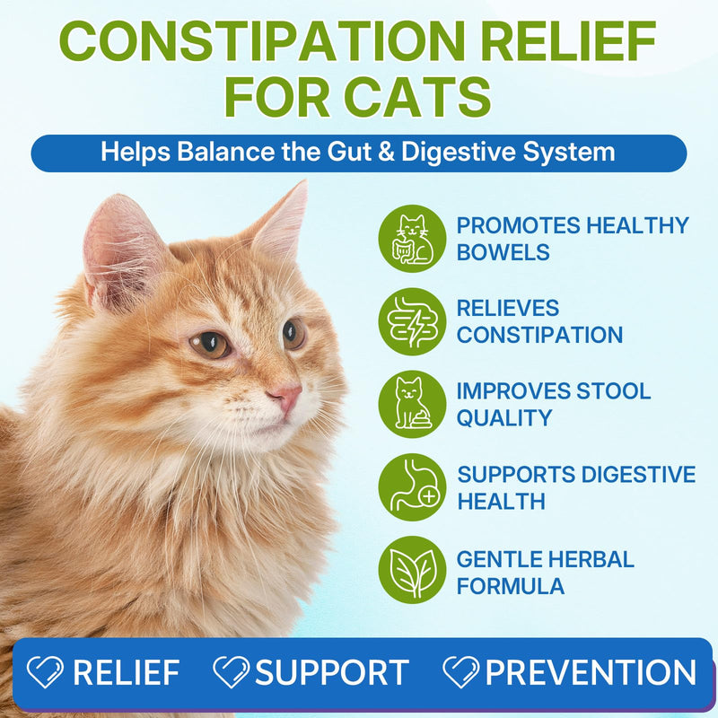 Cat Constipation Relief & Cat & Dog Natural Urinary Tract Infection Treatment with Cranberry Bundle, Digestive Comfort & Bladder Wellness, Natural Herbal Liquid Supplements