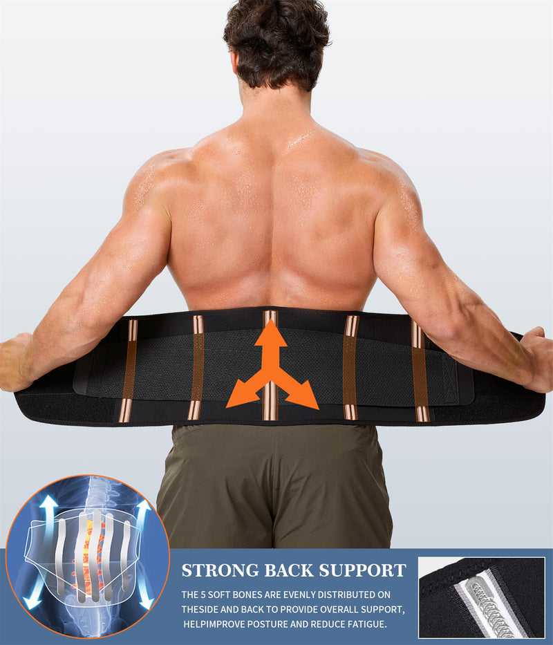 TAILONG Neoprene Waist Trimmer Ab Belt for Men Waist Trainer for Women Corset Slimming Body Shaper Workout Sauna Sweat Band Black X-Large