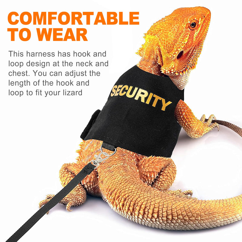 CoguZed Bearded Dragon Harness and Leash Set, Escape Proof Adjustable Lizard Leash and Reptile Harness for Walking, Cute Outfits for Bearded Dragon Costumes - BeesActive Australia