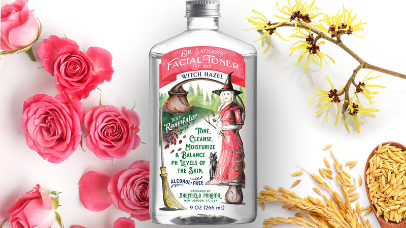 Dr. Saymans Alcohol-Free Facial Toner with Witch Hazel, Rosewater & Rice Protein, Removes Impurities & Hydrates Your Face, 9 oz