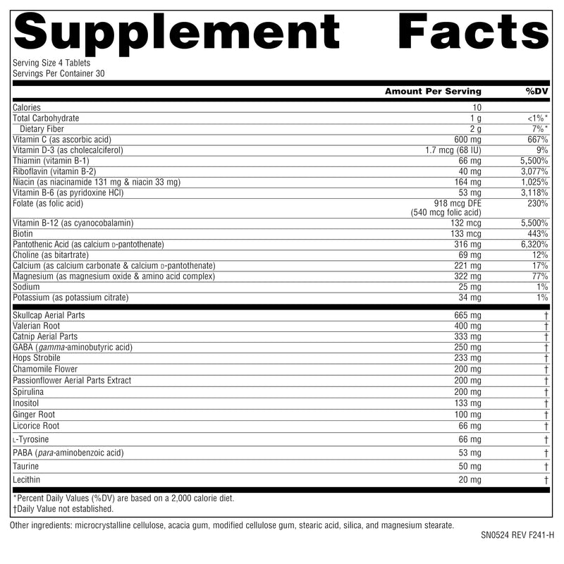 Source Naturals Hi-Stress B&C with Herbs - 120 Tablets