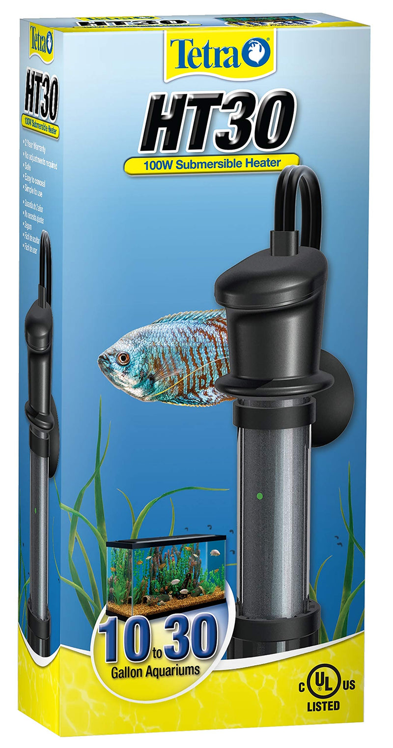 Tetra 26446 HT Submersible Aquarium Heater With Electronic Thermostat, 100-Watt, Multicolor, 10-30 Gallon