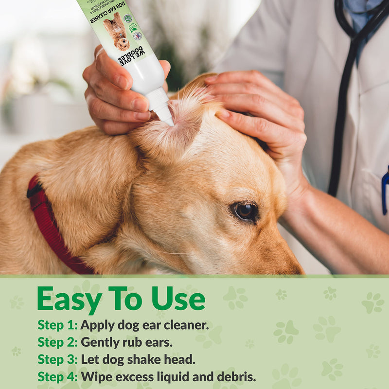 We Love Doodles Organic Dog Ear Cleaner | Ear Wash for Dogs | Made in USA | Natural | Clean Ear Drops | Prevents Infection, Itching & Odor | Puppy Ear Cleanser | Pet Cleaning Ears Solution - BeesActive Australia