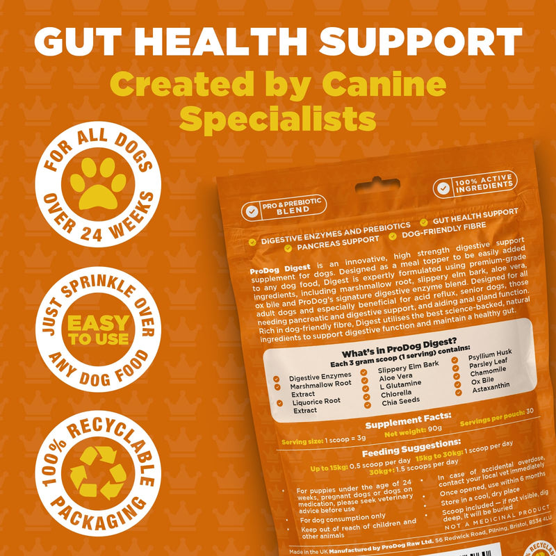 ProDog Digest Gut & Digestive Health with Prebiotics & Fibre Supplement (90 Gram) 90 Gram