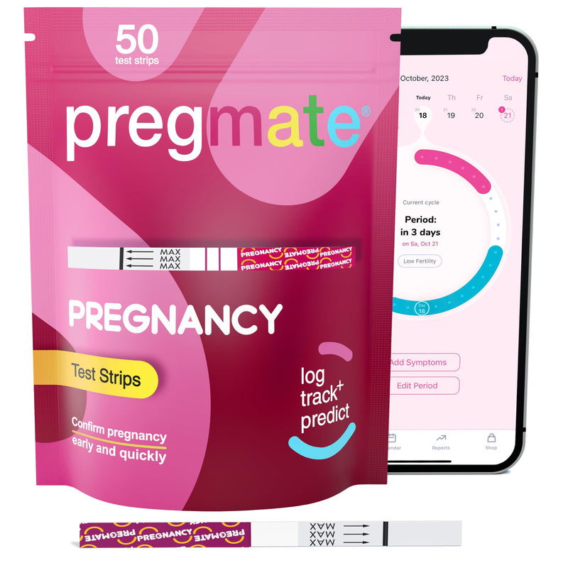 Pregmate 50 Pregnancy Test Strips (50 Count) 50 Count (Pack of 1) - BeesActive Australia