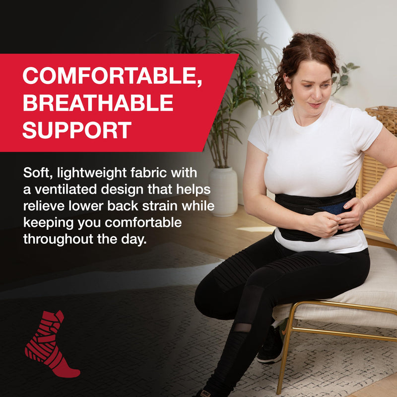 MUELLER Sports Medicine Lumbar Back Brace with Removable Pad, Ideal for Upper and Lower Back Pain, Relief & Support for Men and Women, Strains, Sciatica, Scoliosis Regular Size