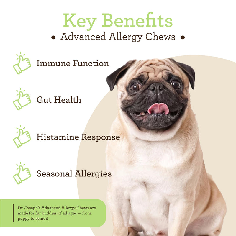 VetPro Complete Dr. Joseph's Advanced Allergy and Itch Support for Dogs, 60 Count, Supports Seasonal Allergies, Itchy Skin, & Immunity, Enhanced with Salmon Oil, Probiotics & Colostrum