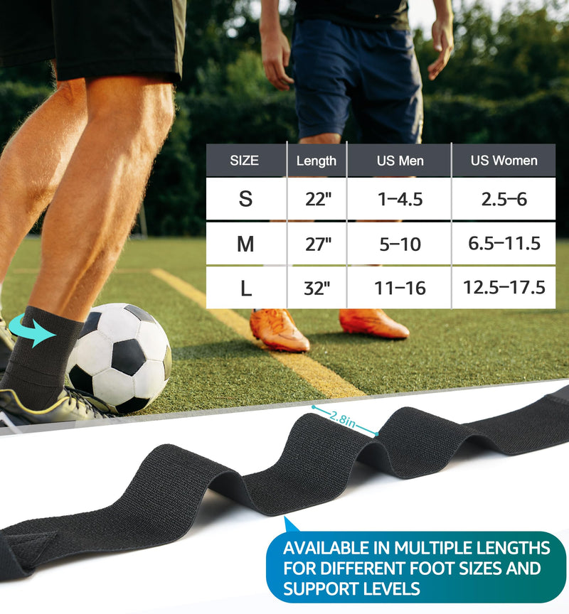 HiRui Ankle Support Brace for Men & Women, Adjustable Compression Strap for Sprains, Plantar Fasciitis, Achilles Tendonitis, Running, Workout, Sports – Fits Left & Right Foot (1, Black, Medium) 1 - BeesActive Australia