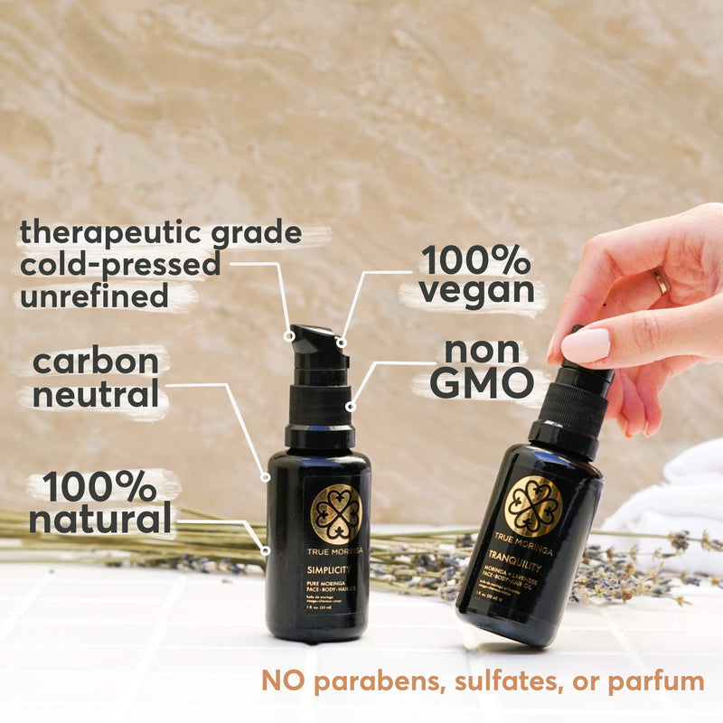 True Moringa Oil 100% Pure, Cold-Pressed Moringa Oil for Face, Hair & Skin⎜Anti Aging. Brightening Moisturizer, Unscented 30 ml ⎜ True Moringa 1 Count (Pack of 1) - BeesActive Australia