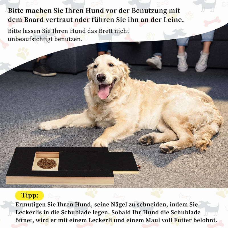 Scratching Board for Dogs with Treat Box 35x25x3cm, Scratch Pad for Nails, Stress-Free Pet Nail File Board, Alternative Claw Grinder for Dogs Nail Care - BeesActive Australia