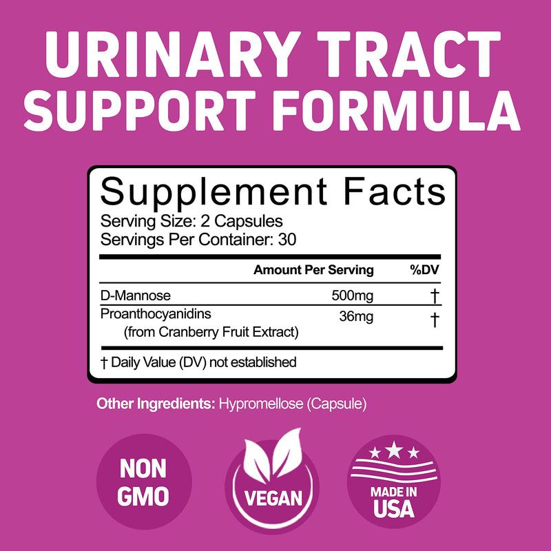Herbtonics Fast Acting Urinary Tract Cleanse Treatment | Formula UTI with 36 mg PAC | Medical-Grade Cranberry Supplement for Urinary Tract Support (60 Count (Pack of 1)) 60 Count (Pack of 1)
