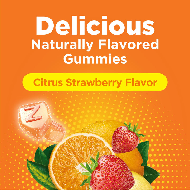 Zicam Daily Immune Support,Gummy Supplement,Zinc,Vitamin C and Vitamin D,Citrus Strawberry Flavor,70 Count (Pack of 2) 70 Count (Pack of 2)