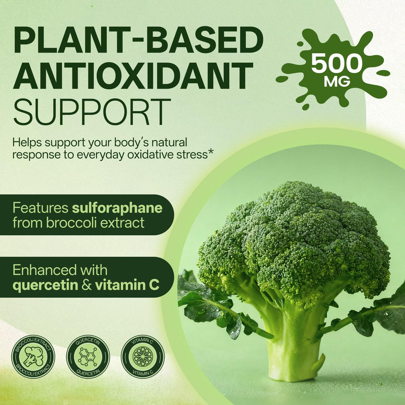 inGreens Liposomal Sulforaphane 500mg Supplement, 60 Capsules | Broccoli Extract with Quercetin, Black Pepper & Vitamin C , Antioxidant, Detox & Cellular Support for Men & Women