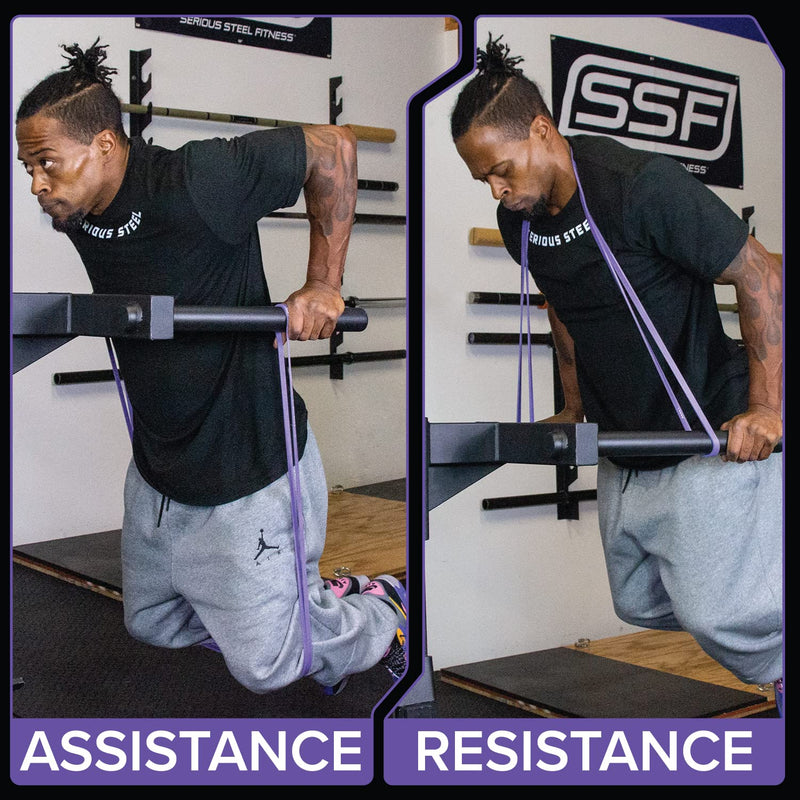Serious Steel 41" Assisted Pull-up Band, Heavy Duty Resistance Band Sets, Stretching, Powerlifting, Resistance Training and Pull Up Assistance Bands 3-Band Set (#0 #1 #2) - BeesActive Australia