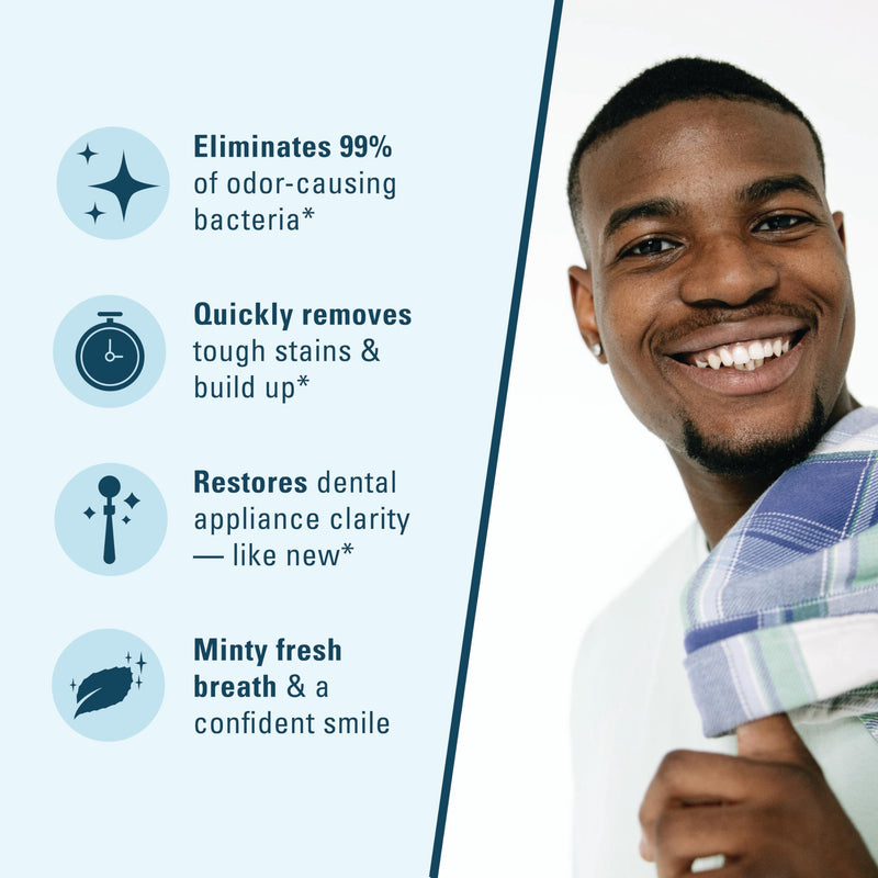 Retainer and Denture Cleansers 240 Tablets Removes Bad Odors Discoloration Stains Plaque for Cleaning Invisalign Mouth Guard Night Guard and Removable Dental Appliances by M3 240 Count (Pack of 1)