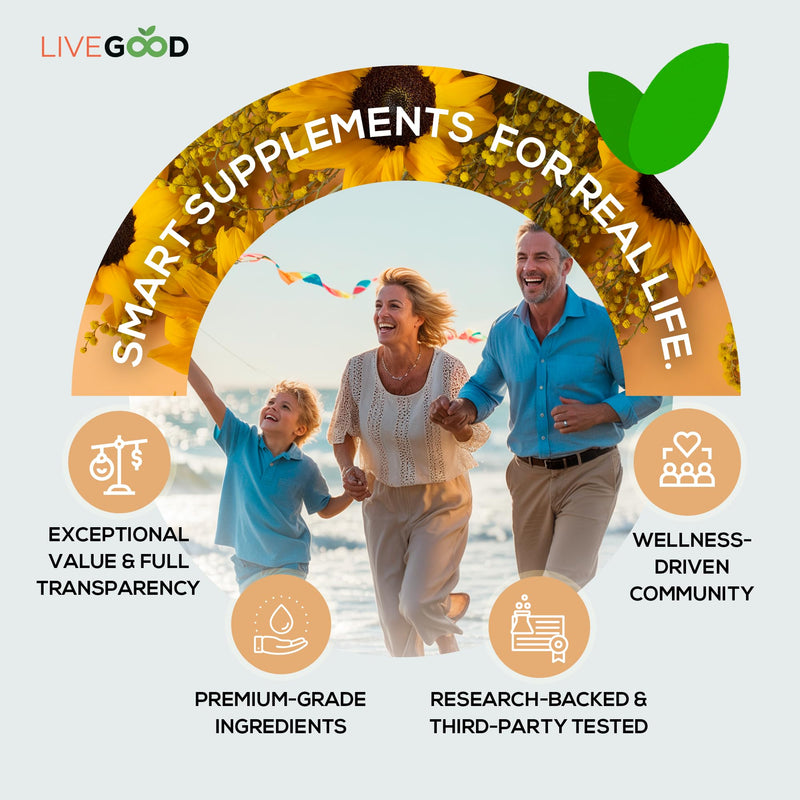 LiveGood Vitamin D3 K2 2000 IU, Organic Vegan D3 K2 Supplement with MK-7 | Organic, Vegan, MK-7, Immune & Bone Support, 60 Capsules, Non-GMO, Made in USA, No Fillers, Daily Wellness Formula