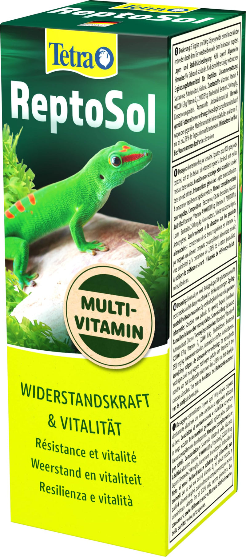 Tetra ReptoSol (high-quality liquid vitamin supplement food for all reptiles, multivitamin preparation, nutritional supplement increases resistance), 50 ml bottle - BeesActive Australia