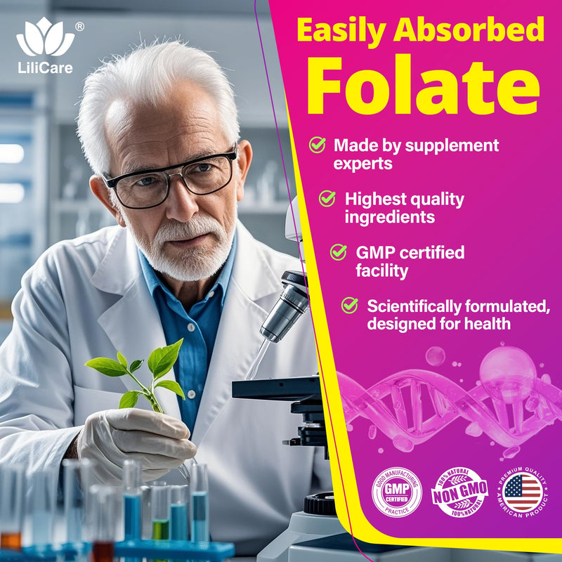 L-MethylFolate 15mg 7.5mg & B12 1000 mcg Gummies, Methylated B Complex + TMG, Magnesium, Choline - Active 5-MTHF(B9) + Methyl B12, B6, Multivitamin - Support Methylation, Cognition, Mood, Sugar Free 60 Count (Pack of 1)