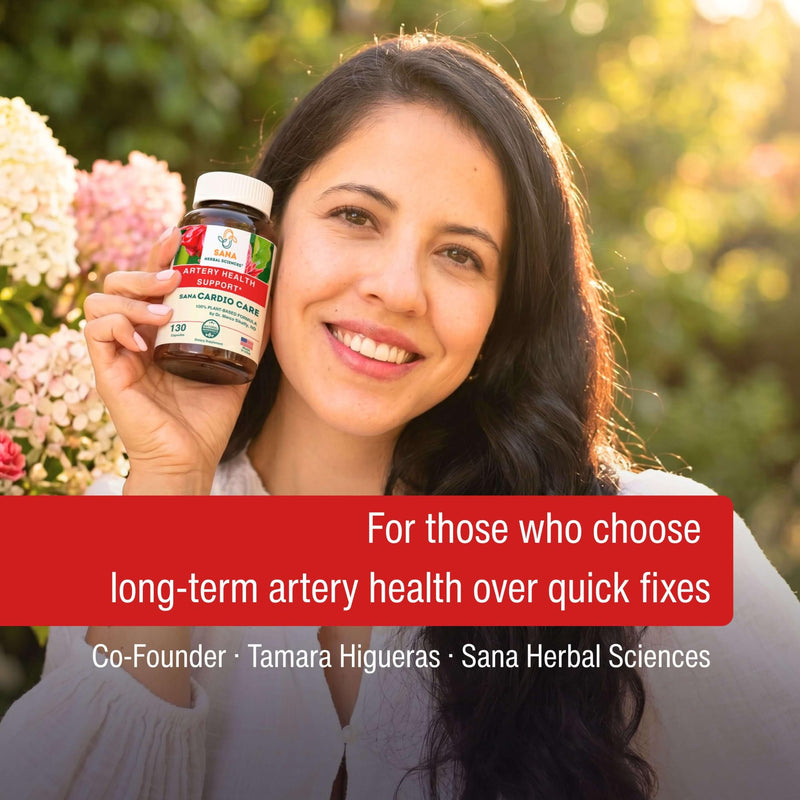 2-Pack | Artery Plaque Maintenance Supplement – Plant-Based Formula for Healthy Cholesterol Levels and Blood Circulation | with Hawthorn, Arjuna & Ginger | 90 Capsules | Sana Cardio Care 90 Count (Pack of 2)