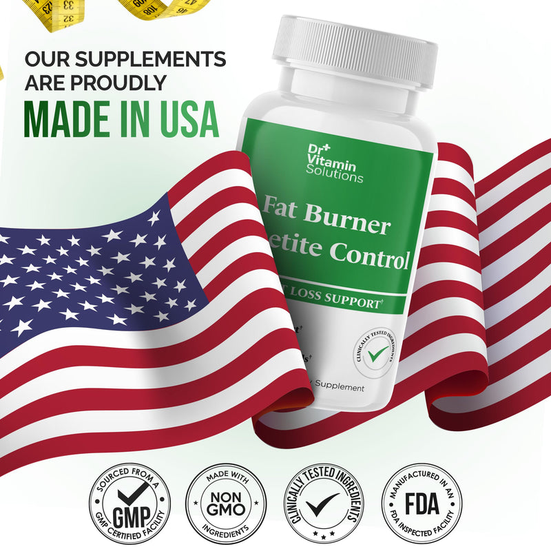 Fat Burner and Appetite Suppressant for Weight Loss for Women and Men | Thermogenic Metabolism Booster, Garcinia Cambogia, L-Carnitine, CLA, Chromium, Non-GMO, 30 Capsules 1 Month Supply 30 Count