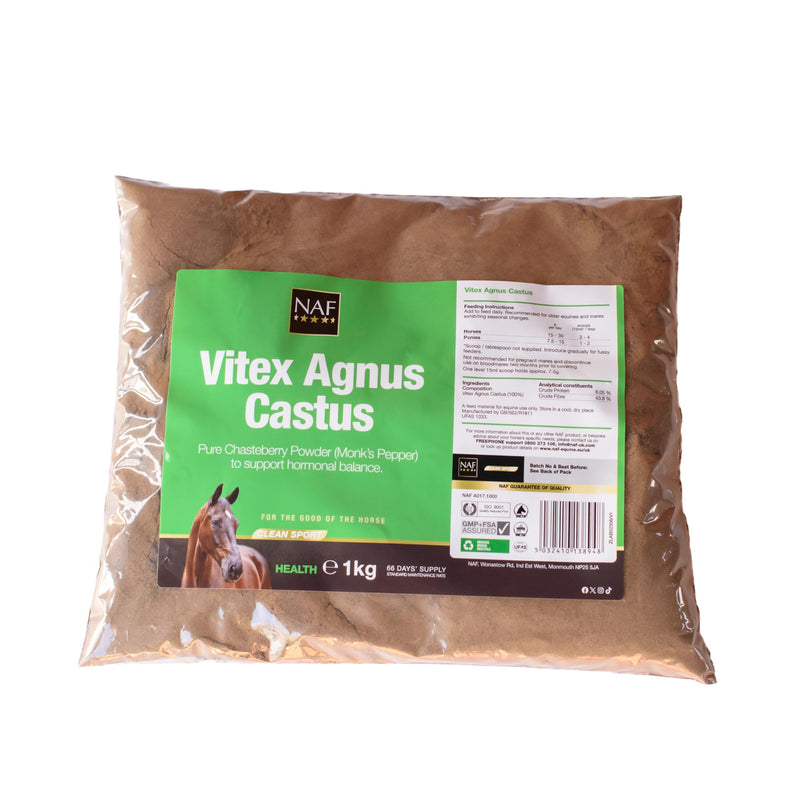NAF Vitex Agnus Castus Powder 1kg – Natural Hormonal Support for Horses – Pure Chasteberry Supplement – Supports Behaviour, Hormone Balance & Seasonal Comfort