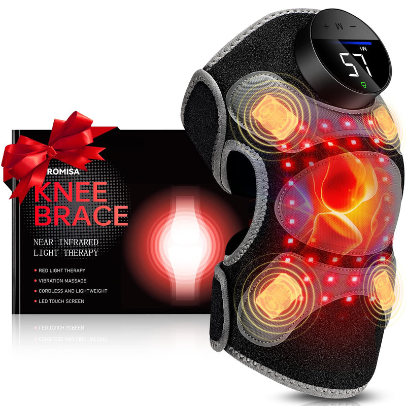 Upgraded PRO Red Light Therapy Knee Brace & 4 Vibration Massage - Rechargeable Controller, 660nm&850nm Red Light Therapy Heated Device for Knee/Elbow/Shoulder Upgraded Knee - BeesActive Australia