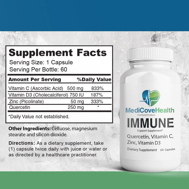 Immune Support: Quercetin, Vitamin C, Zinc, Vitamin D3 - BeesActive Australia