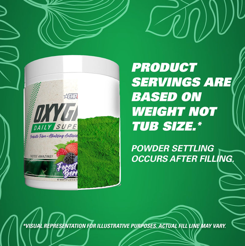 EHP Labs OxyGreens Super Greens Powder ‚Äì Daily Greens & Superfood Supplement with Spirulina, Chlorella, Prebiotics, Digestive Enzymes, Antioxidants ‚Äì 30 Servings (Forest Berries) Forest Berries 30 Servings (Pack of 1) - BeesActive Australia