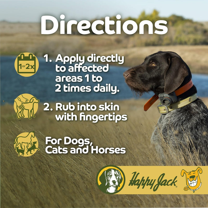 Happy Jack Skin Balm Hot Spot & Itchy Skin Relief for Dogs, Cats & Horses (4 oz), Softens, Aids Healing of Hot Spots, Fast Relief to Intense Itching, Scratching & Gnawing - PawsPlanet Australia