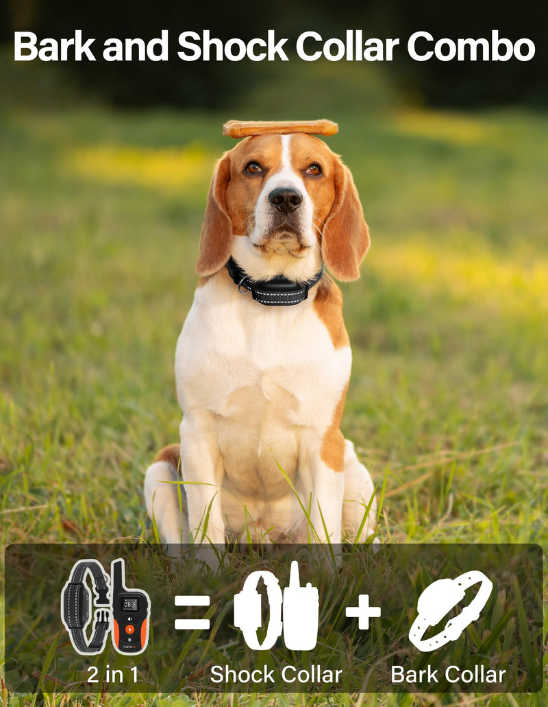 PaiPaitek Bark Collar with Remote and Automatic Mode - 3300ft Range Bark and Training Collar Combo, Shock Collar for Dogs 40-150 lbs Waterproof & Rechargeable Black - BeesActive Australia