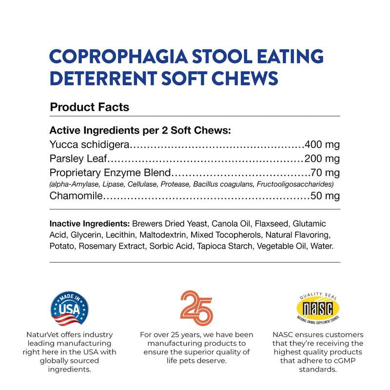 NaturVet Coprophagia Deterrent Soft Chews (90 ct) 90 Soft Chews - BeesActive Australia