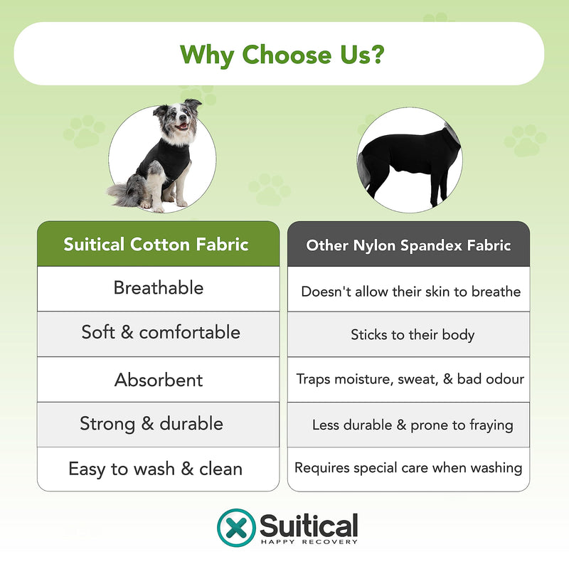 Suitical Recovery Suit Dog, S+, Black S+ - BeesActive Australia