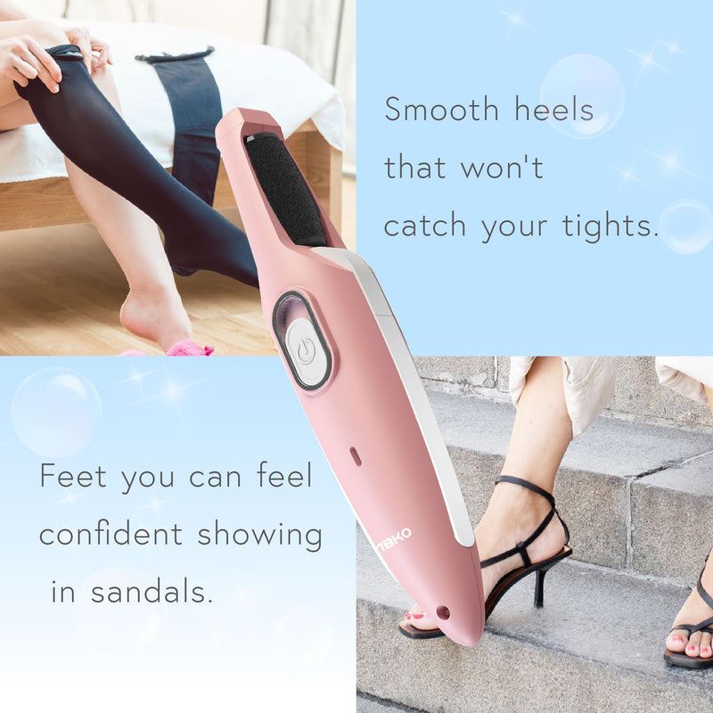 Electric Callus Removers for Feet, Slim Portable ShineRoller, Rechargeable Compact Portable Electronic Foot File Pedicure Kits, Dry Skin for Smoother, Foot Care for Dead Skin Ideal Gift (Pink) Pink - BeesActive Australia