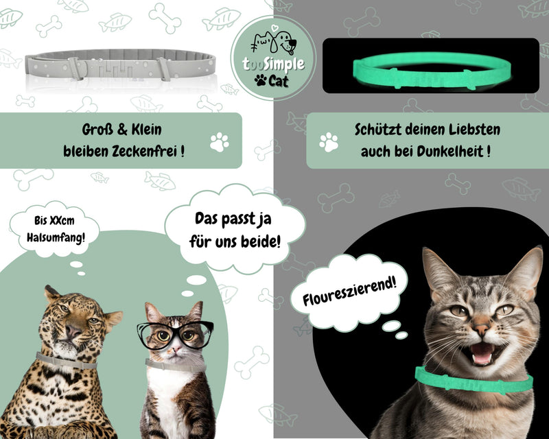 tooSimple The tick collar for cats 100% vegetable premium oil Effective protection against ticks, fleas, mosquitoes, lice, vermin - 8 months duration of effect - BeesActive Australia