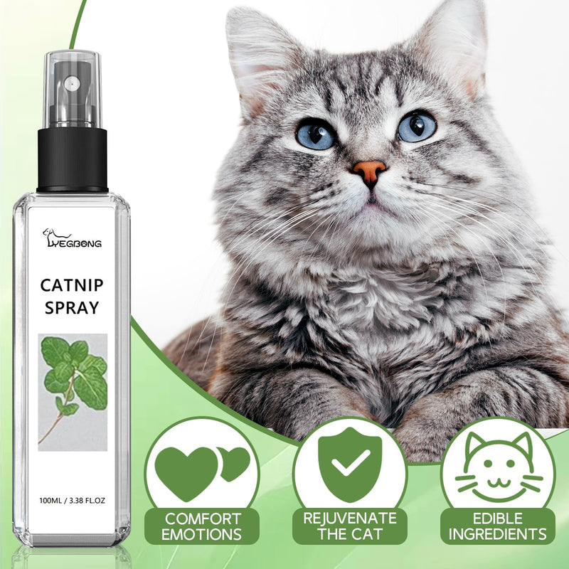 Xionghonglong catnip spray for cats, 100% natural without additives, catnip spray, cat joy spray, for cats and kittens, 100 ml (3.38 oz) white lv - BeesActive Australia