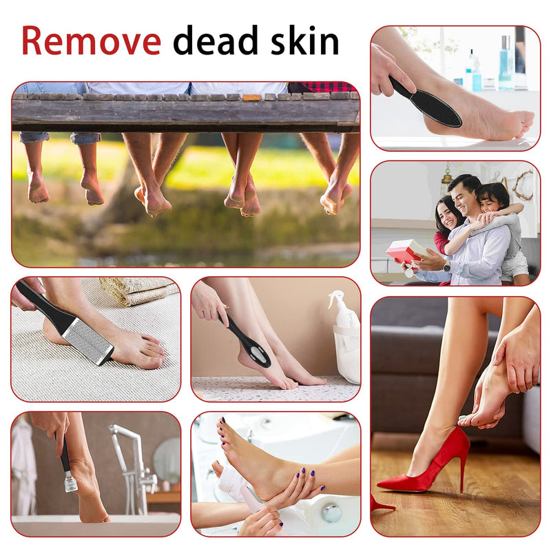 Electric Foot Callus Remover, Foot File, Rechargeable Foot File Set with 4 Different Roller Heads, Professional Pedicure Tools to Remove Cracked Heels and Dead Skin, for Feet Hands Spa 2 Count (Pack of 1) - BeesActive Australia