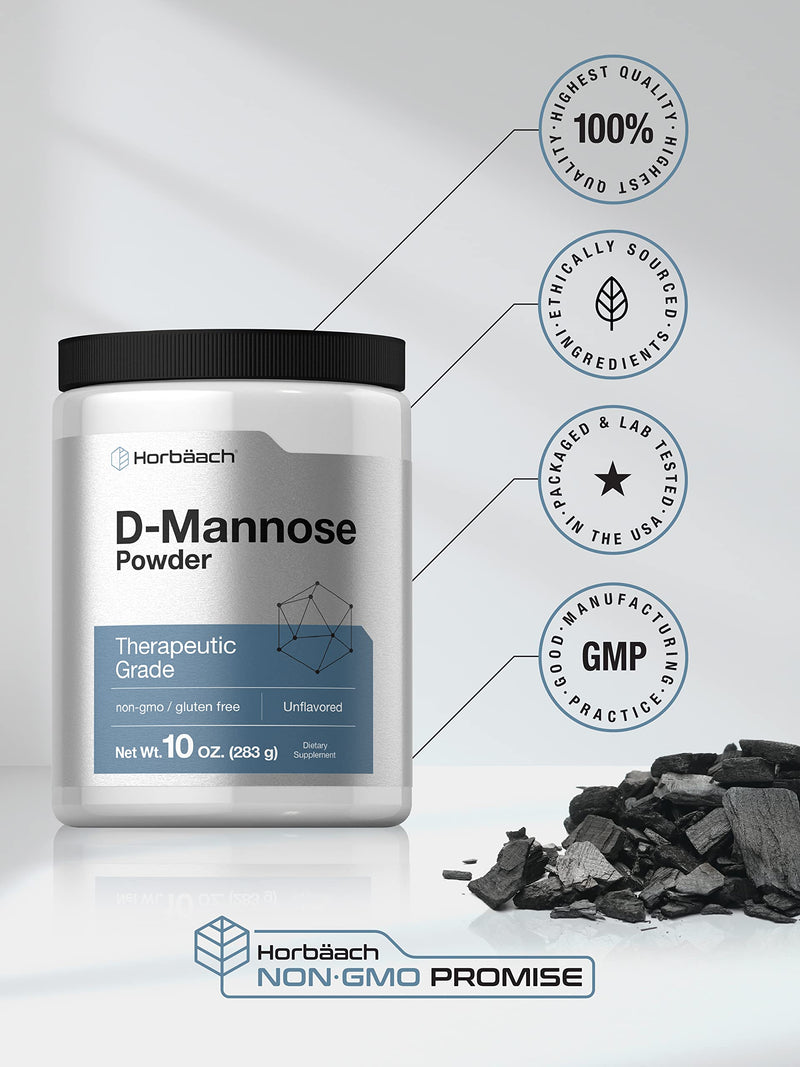 Horbaach D-Mannose Powder | 10 Oz | Supplement for Women and Men | Unflavored | Vegetarian, Non-GMO, and Gluten Free