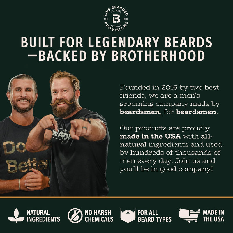 Live Bearded® Beard Boost, Beard Growth Vitamins for Men, 60-Day Supply | Biotin 5000mcg, Collagen, Silica & Fo-Ti Root, Made in USA, Supports Thicker, Stronger Beard & Scalp Hair Growth 60 Day Supply