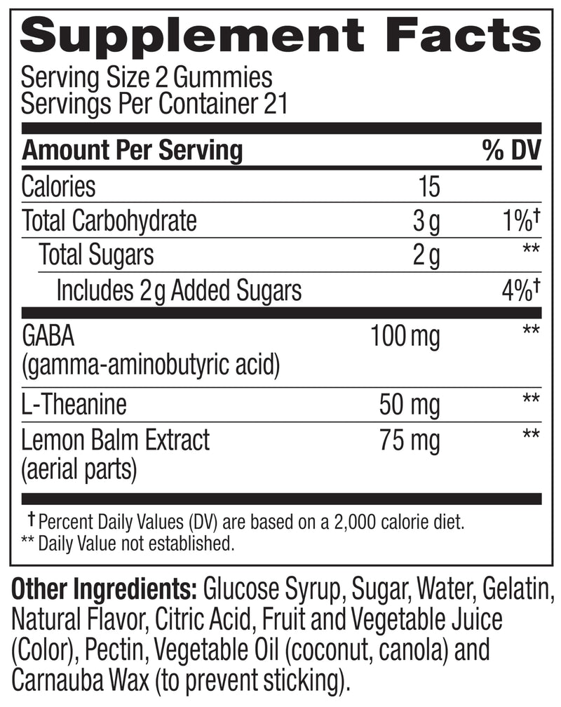 OLLY Goodbye Stress, Stress Support* Supplement, 50mg L-Theanine - 42 Count 42 Count (Pack of 1)