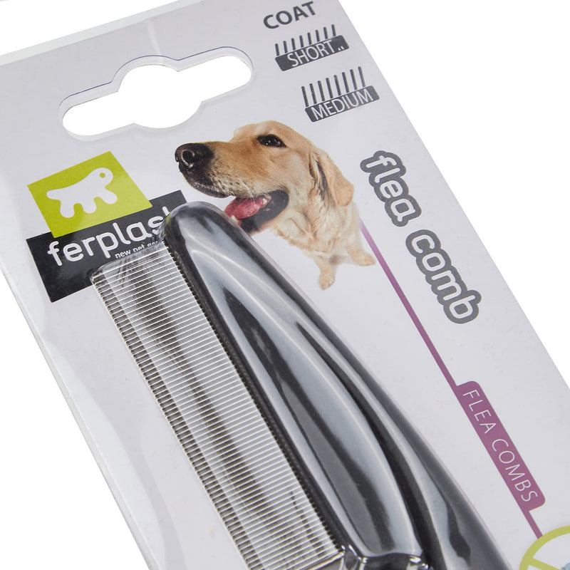 Ferplast flea comb for dogs and cats GRO 5838, dense teeth with delicately rounded tips, ideal for short and medium-haired animals, 15 x 1 x 4 cm - BeesActive Australia