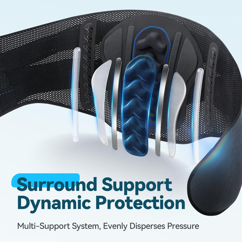 AGPTEK Back Brace for Lower Back Pain Relief, Breathable Air Mesh Back Support Belt with Ergonomic 3D Lumbar Pad for Work, Sciatica, Scoliosis, Herniated Disc, Adjustable Dual Straps, for Men Women (Small) Small - BeesActive Australia