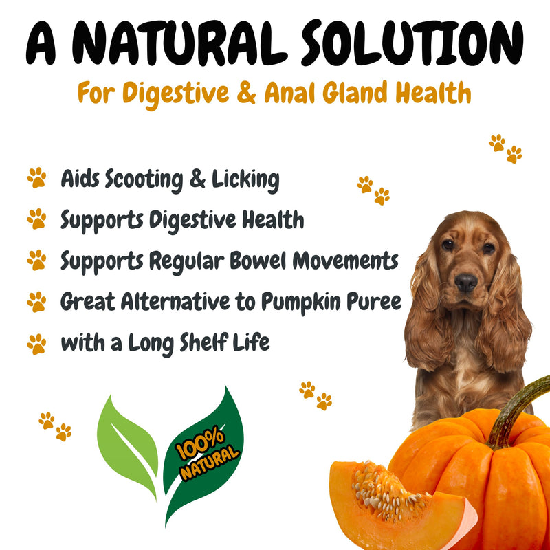 Bark & Bloom Pumpkin Powder for Dogs - Natural Fibre, Prebiotic Supplement & Gut Health Treat. Alternative to Puree, Canned Pumpkin for dogs, Ideal Natural Dog Treat and food topper stool firm