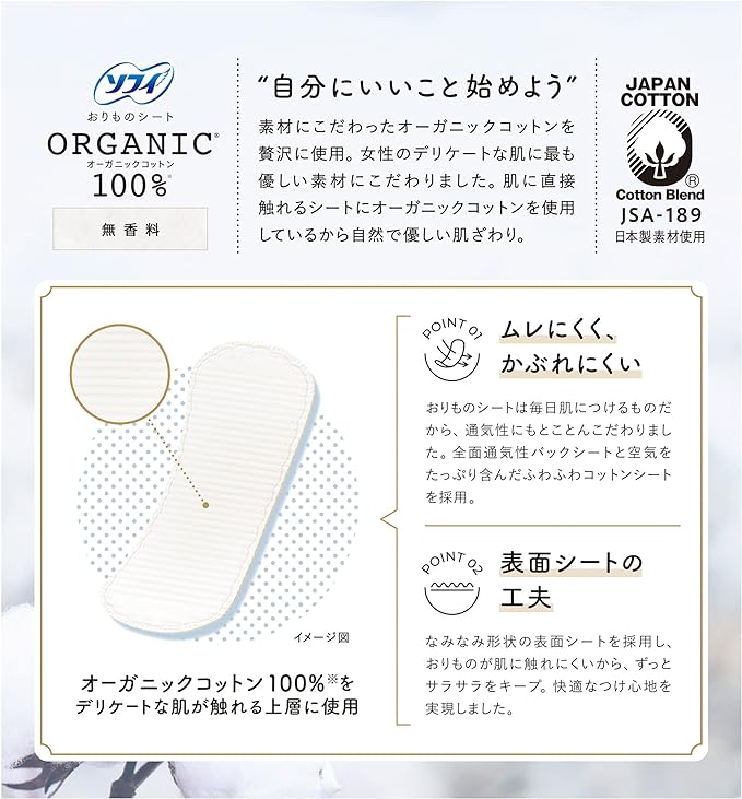 Sofy Pantyliner- O-Ganic Cotton 52 Count [Anti-Rash Bounce Sheet] - BeesActive Australia