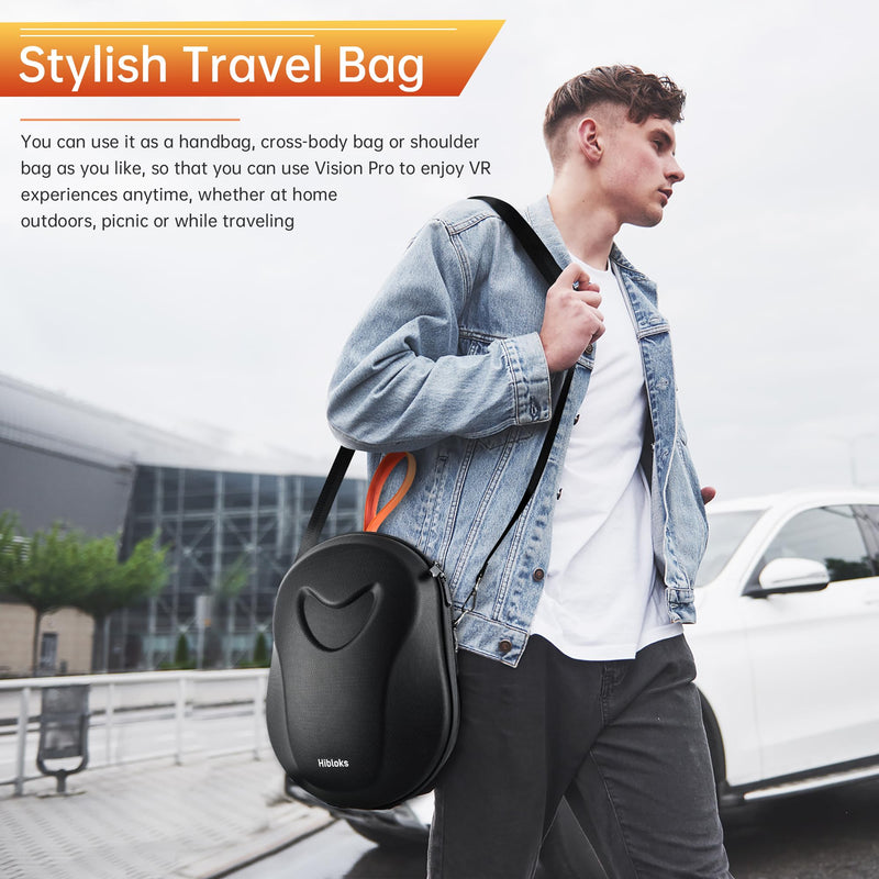Carrying Case for Apple Vision Pro, Large Capacity Hard Storing Case for Apple Vision Pro Headset & Battery/Adapter/Cables, Portable & Ultra-Sleek Design Travel Case, Shockproof & Anti-Drop - BeesActive Australia