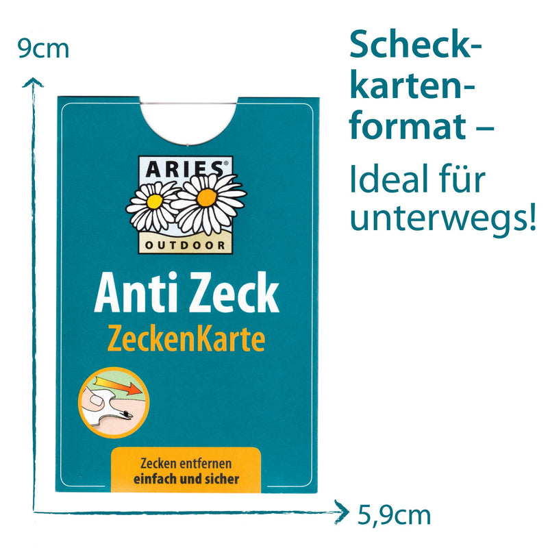 ARIES ZK1 tick map for people, dogs and cats - practical pocket size, 6 x 9 cm 1 piece (pack of 1) - BeesActive Australia